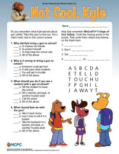 Quiz about gun safety that encompasses McGruff The Crime Dog's 4 steps of gun safety. Join NCPC & the NSSF in helping students.