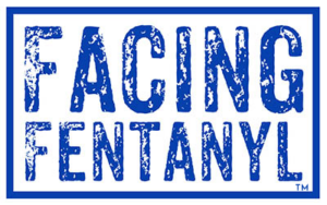 Logo for "Facing Fentanyl", a nonprofit advocating for fentanyl awareness. They warn about the dangers of fentanyl.